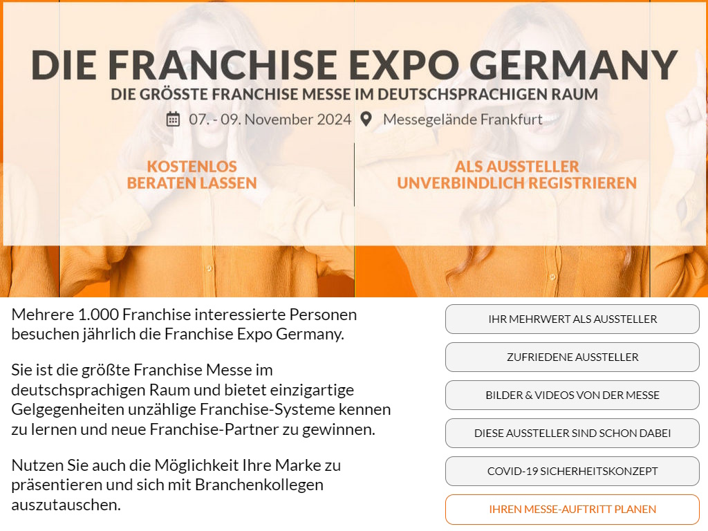 Franchise Expo Messe 2024