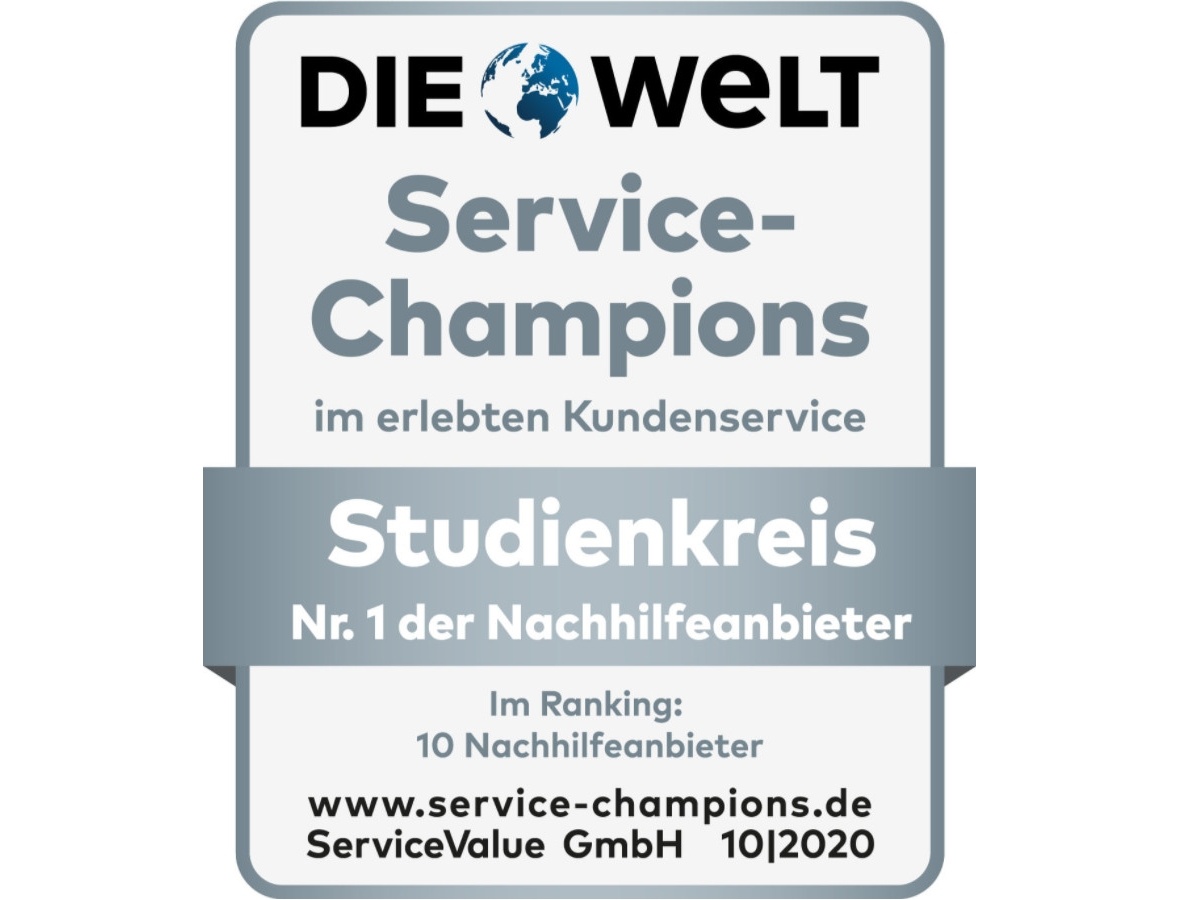 Studienkreis: Service-Champion der Nachhilfeanbieter