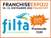 Filta: „Grünstes“ Franchiseunternehmen 2022 setzt bei Partnergewinnung auf Franchise Expo, Frankfurt vom 10.-12.11.2022